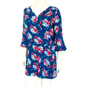 Carolina Belle Montreal Floral Wrap Front Romper